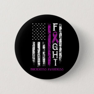 Badge Rond 5 Cm Drapeau de la Pancréatite Warrite Us
