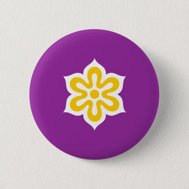 Badge Rond 5 Cm Drapeau de la préfecture de Kyoto, Japon (Devant)