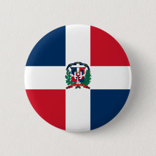 Badge Rond 5 Cm Drapeau de la République Dominicaine