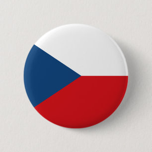 Badge Rond 5 Cm Drapeau de la République tchèque