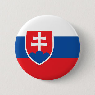 Badge Rond 5 Cm Drapeau de la Slovaquie