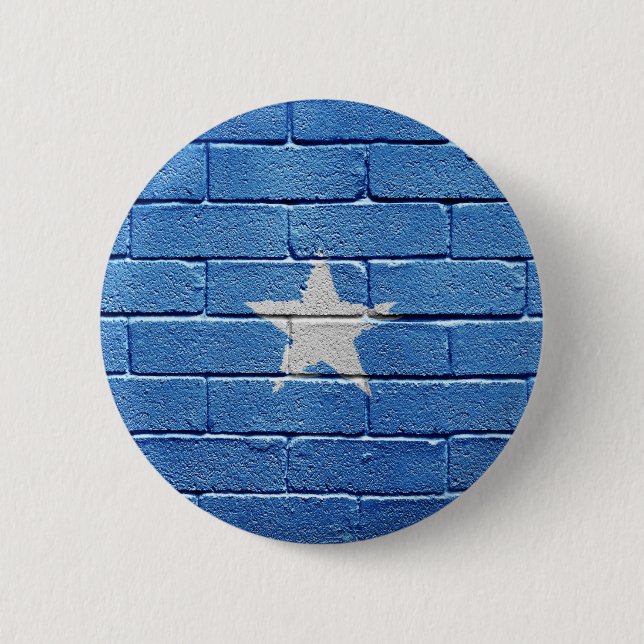 Badge Rond 5 Cm Drapeau de la Somalie (Devant)
