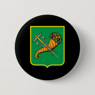 Badge Rond 5 Cm Drapeau de la ville de Kharkiv Ukraine Fierté ukra