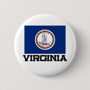 Badge Rond 5 Cm Drapeau de la Virginie