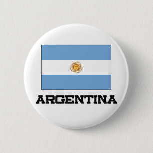 Badge Rond 5 Cm Drapeau de l'Argentine