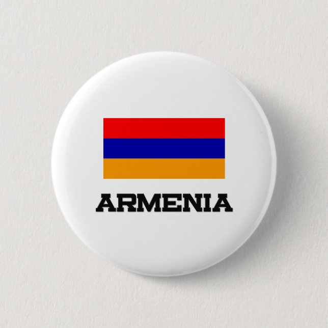 Badge Rond 5 Cm Drapeau de l'Arménie (Devant)