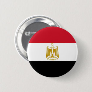 Badge Rond 5 Cm Drapeau de l'Égypte