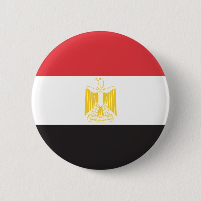Badge Rond 5 Cm Drapeau de l'Egypte (Devant)