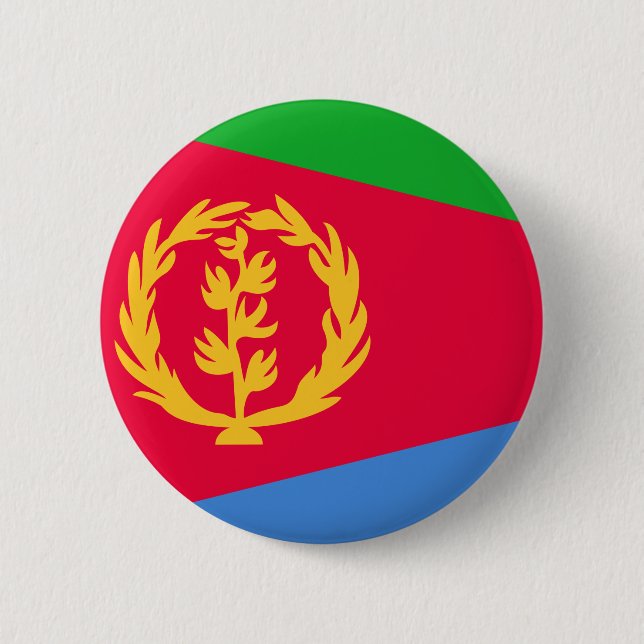 Badge Rond 5 Cm Drapeau de l'Érythrée (Devant)
