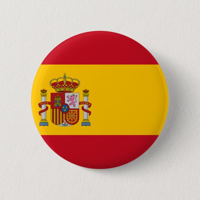 Badge Rond 5 Cm Drapeau de l'Espagne (Devant)