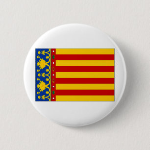 Badge Rond 5 Cm Drapeau de l'Espagne Valence
