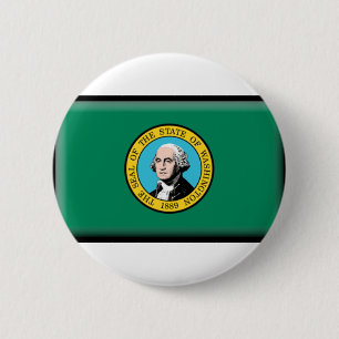 Badge Rond 5 Cm Drapeau de l'état de Washington