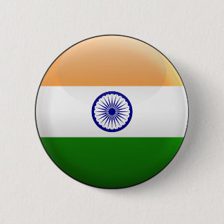 Badge Rond 5 Cm Drapeau de l'Inde