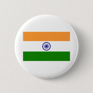 Badge Rond 5 Cm Drapeau de l'Inde