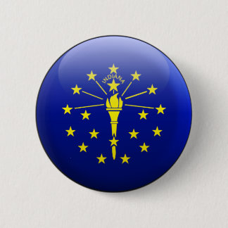 Badge Rond 5 Cm Drapeau de l'Indiana