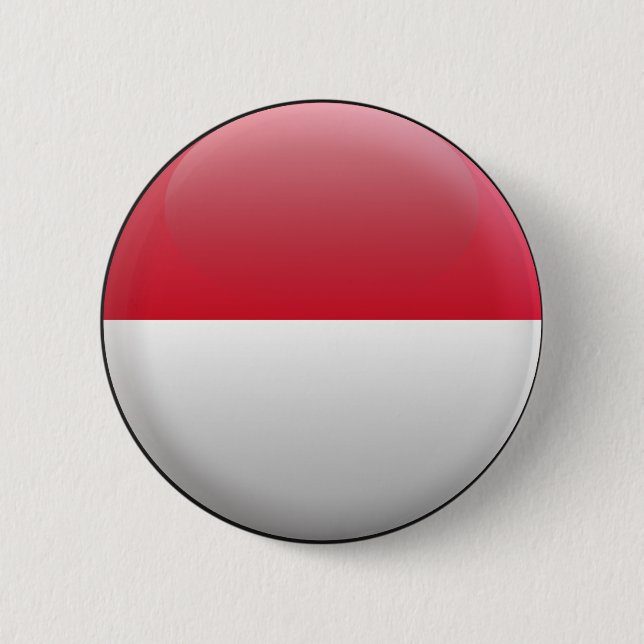 Badge Rond 5 Cm Drapeau de l'Indonésie (Devant)