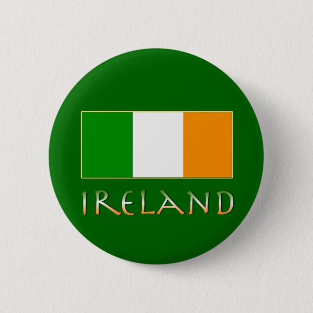 Badge Rond 5 Cm Drapeau de l'Irlande (Devant)