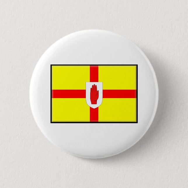 Badge Rond 5 Cm Drapeau de l'Irlande du Nord (Ulster) (Devant)