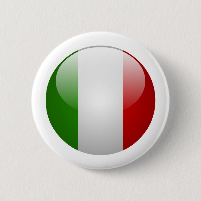 Badge Rond 5 Cm Drapeau de l'Italie (Devant)