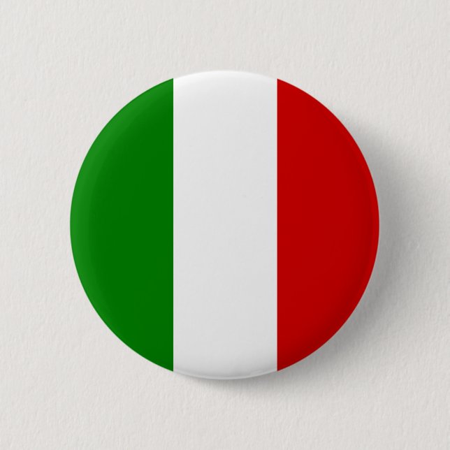 Badge Rond 5 Cm Drapeau de l'Italie - bouton italien (Devant)