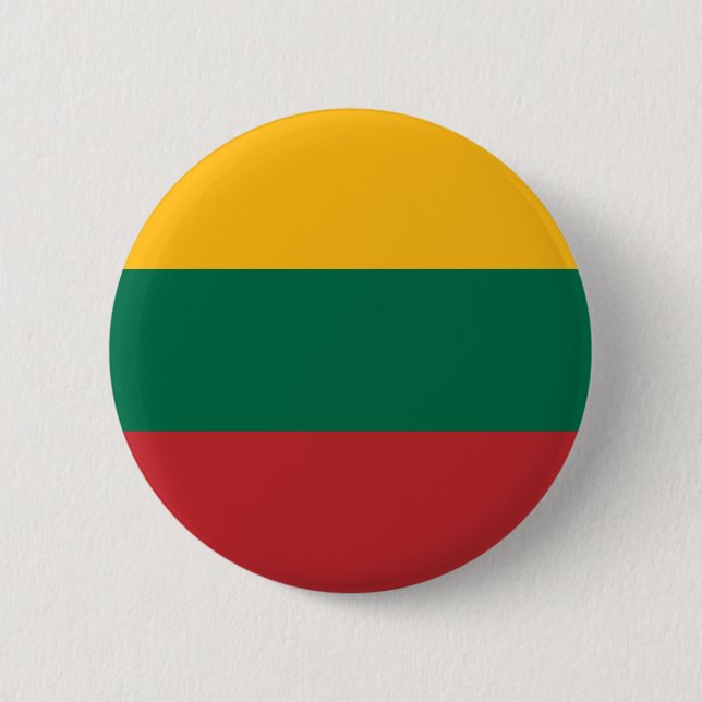 Badge Rond 5 Cm Drapeau de Lituanie patriotique (Devant)
