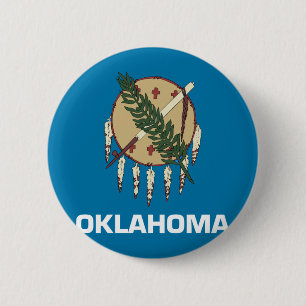 Badge Rond 5 Cm Drapeau de l'Oklahoma