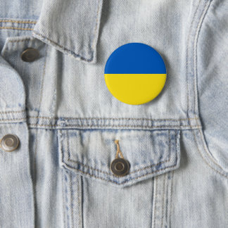 Badge Rond 5 Cm Drapeau de l'Ukraine