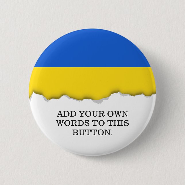 Badge Rond 5 Cm Drapeau de l'Ukraine (Devant)