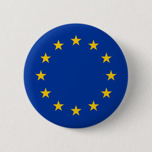 Badge Rond 5 Cm Drapeau de l'Union européenne