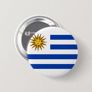Badge Rond 5 Cm Drapeau de l'Uruguay