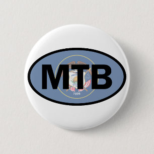 Badge Rond 5 Cm Drapeau de l'Utah VTT