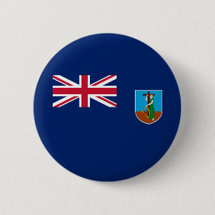 Badge Rond 5 Cm Drapeau de Montserrat
