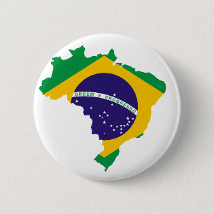 Badge Rond 5 Cm Drapeau de pays brésilien