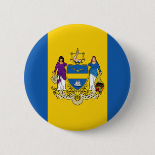 Badge Rond 5 Cm Drapeau de Philadelphie, Pennsylvanie Pinback Butt