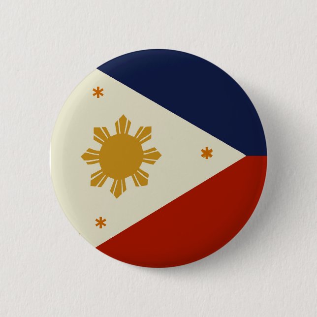 Badge Rond 5 Cm Drapeau de Philippines (Devant)