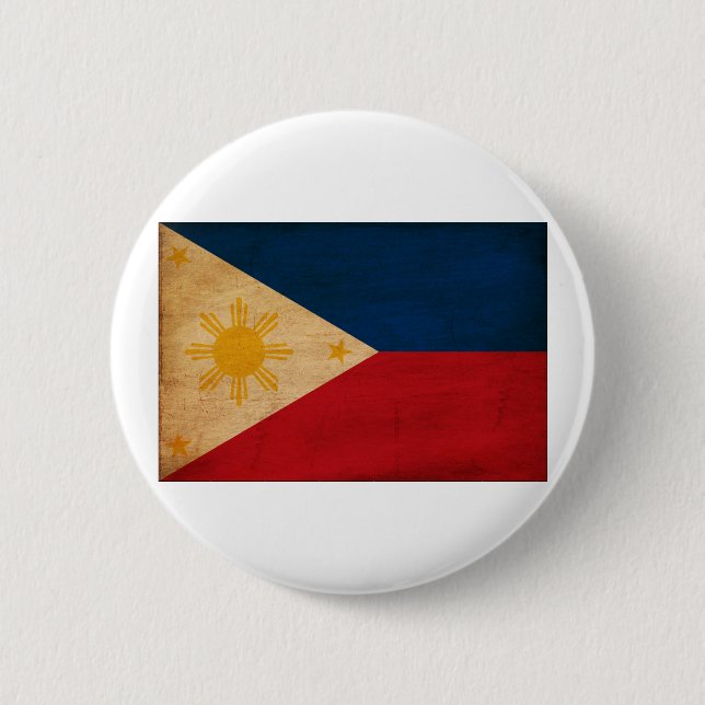 Badge Rond 5 Cm Drapeau de Philippines (Devant)