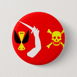 Badge Rond 5 Cm Drapeau de pirate déprimé de Christopher