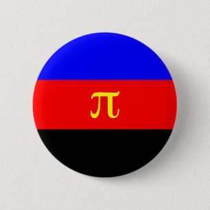 Badge Rond 5 Cm Drapeau de Polyamory -- Couleur de pi 3