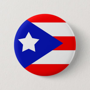 Badge Rond 5 Cm Drapeau de Porto Rico