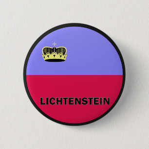 Badge Rond 5 Cm Drapeau de qualité de rondeau du Lichtenstein