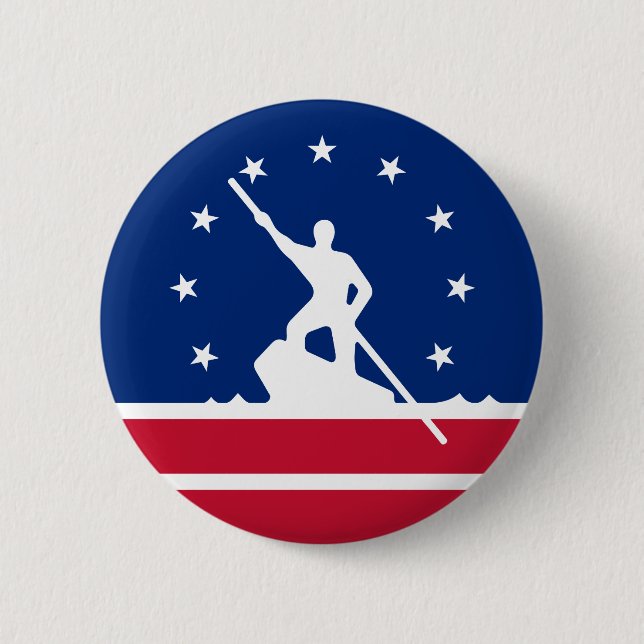 Badge Rond 5 Cm Drapeau de Richmond, Virginia Pinback Button (Devant)