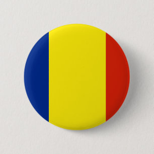 Badge Rond 5 Cm Drapeau de Roumanie