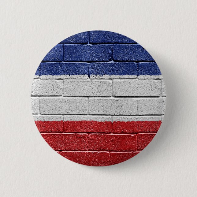 Badge Rond 5 Cm Drapeau de royaume de la Yougoslavie (Devant)