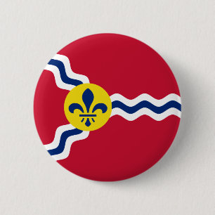 Badge Rond 5 Cm Drapeau de Saint-Louis, Missouri