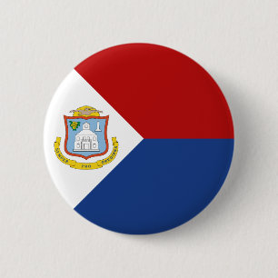 Badge Rond 5 Cm Drapeau de Saint-Martin