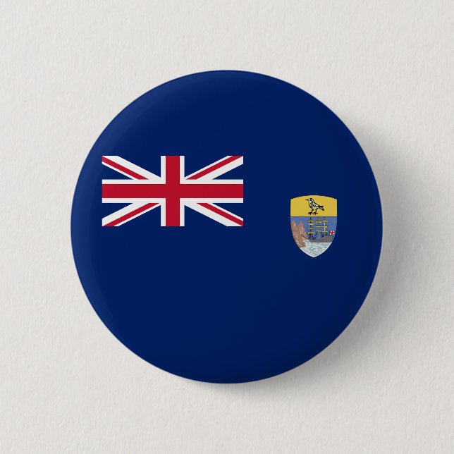 Badge Rond 5 Cm Drapeau de Sainte-Hélène (Devant)