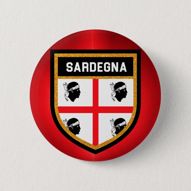 Badge Rond 5 Cm Drapeau de Sardegna (Devant)