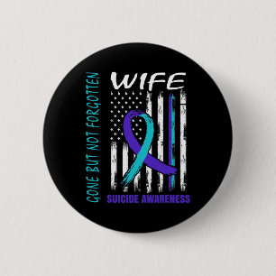 Badge Rond 5 Cm Drapeau De Sensibilisation Au Suicide D'Une Femme,
