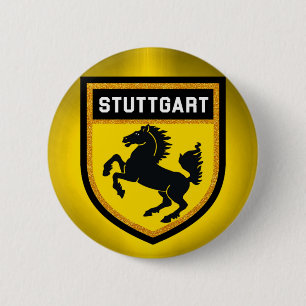 Badge Rond 5 Cm Drapeau de Stuttgart
