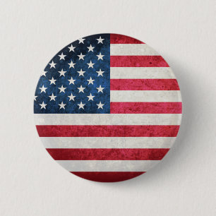Badge Rond 5 Cm Drapeau des Etats-Unis